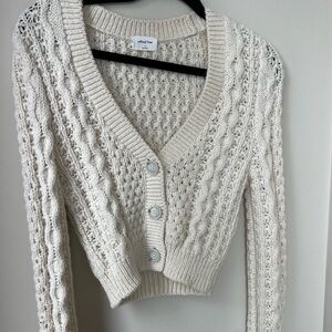 Cream Cable Knit Sweater